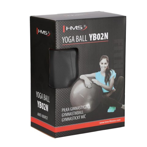 YB02 NEW 65CM BLACK ANTI-BURST PIŁKA GIMNASTYCZNA HMS HMS