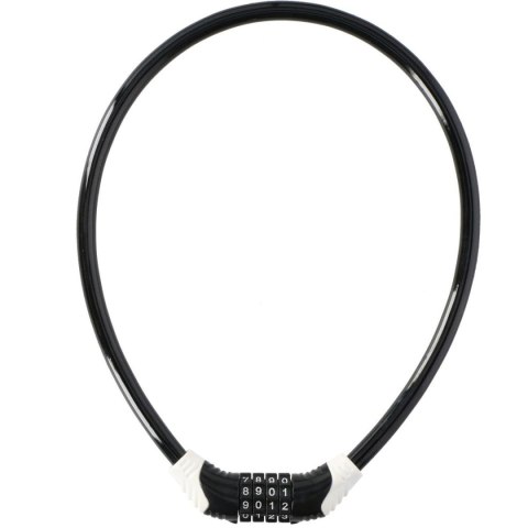 ZAPIĘCIE ROWEROWE SPIRALNE NA SZYFR 10MMx65CM DUNLOP CZARNE