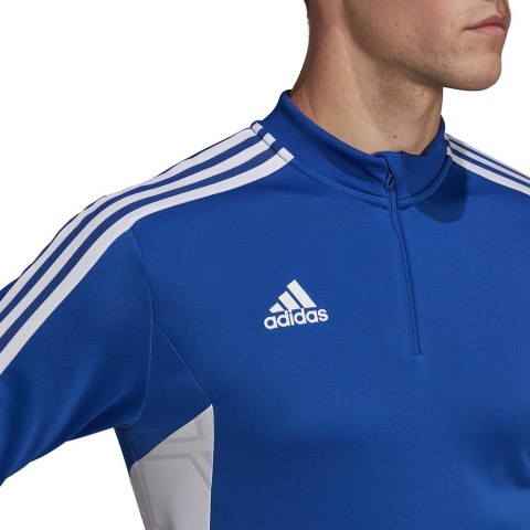 Bluza męska adidas Condivo 22 Training 1/2 zip niebiesko-biała HA6271 Adidas teamwear Bluza męska adidas Condivo 22 Training 1/2 zip niebiesko-biała HA6271 Adidas teamwear