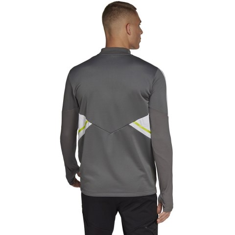 Bluza męska adidas Condivo 22 Training 1/2 zip szaro-biała HD2312 Adidas teamwear Bluza męska adidas Condivo 22 Training 1/2 zip szaro-biała HD2312 Adidas teamwear