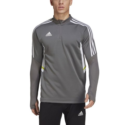 Bluza męska adidas Condivo 22 Training 1/2 zip szaro-biała HD2312 Adidas teamwear Bluza męska adidas Condivo 22 Training 1/2 zip szaro-biała HD2312 Adidas teamwear
