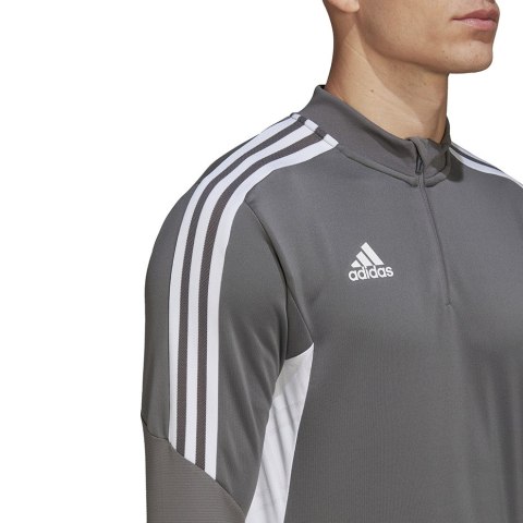 Bluza męska adidas Condivo 22 Training 1/2 zip szaro-biała HD2312 Adidas teamwear Bluza męska adidas Condivo 22 Training 1/2 zip szaro-biała HD2312 Adidas teamwear