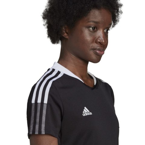 Koszulka damska adidas Condivo 21 Training Jersey czarna GM7582 Adidas teamwear Koszulka damska adidas Condivo 21 Training Jersey czarna GM7582 Adidas teamwear