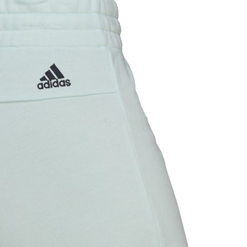 Spodenki damskie adidas Essentials Slim Logo Shorts turkusowe HE9363 Adidas Spodenki damskie adidas Essentials Slim Logo Shorts turkusowe HE9363 Adidas