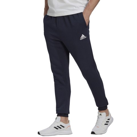 Spodnie męskie adidas Essentials Fleece Regular Tapered granatowe HL2231 Adidas Spodnie męskie adidas Essentials Fleece Regular Tapered granatowe HL2231 Adidas