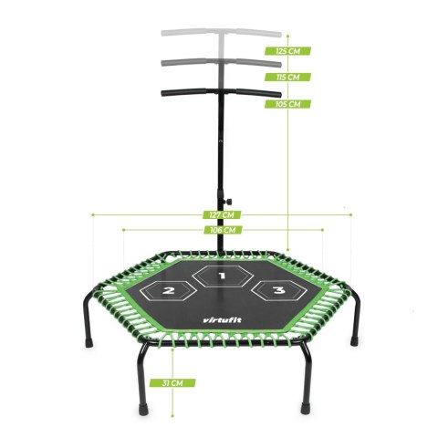 VIRTUFIT TRAMPOLINA FITNESS PRO Z UCHWYTEM 127 CM VirtuFit