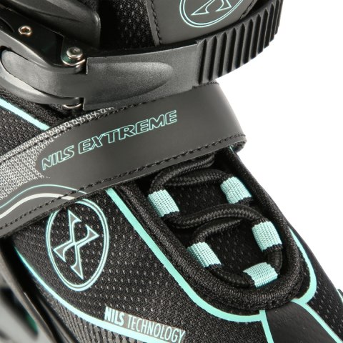 NA11008 CZARNO-MIĘTOWY ROZM. M (35-38) ŁYŻWOROLKI NILS EXTREME NILS EXTREME