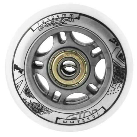 PU 70x24 82A BIAŁE (4 szt.) + ABEC-7 (8 szt.) ZESTAW NILS EXTREME NILS EXTREME