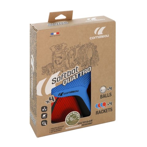 CORNILLEAU ZESTAW SOFTBAT QUATTRO 4 RAKIETKI I 4 PIŁECZKI 454755 OUTDOOR Cornilleau