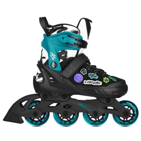 NA2053A ŁYŻWOROLKI VIBE TURKUSOWE ROZM. XS(29-32) NILS EXTREME NILS EXTREME
