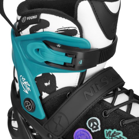 NA2053A ŁYŻWOROLKI VIBE TURKUSOWE ROZM. XS(29-32) NILS EXTREME NILS EXTREME