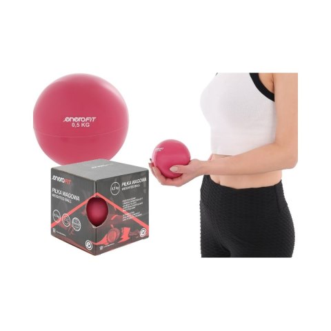 PIŁKA WAGOWA Z OBCIĄŻENIEM 0,5KG RÓŻOWA ENERO FIT