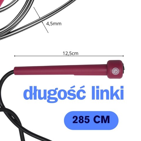 SKAKANKA SZYBKOŚCIOWA PVC 285CM RÓŻOWA ENERO FIT