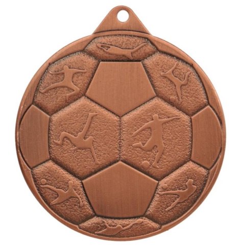 MEDAL STALOWY PIŁKA NOZNA FI 50 MMC8850/B - BRĄZOWY