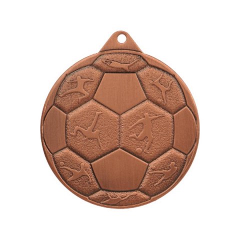 MEDAL STALOWY PIŁKA NOZNA FI 50 MMC8850/B - BRĄZOWY