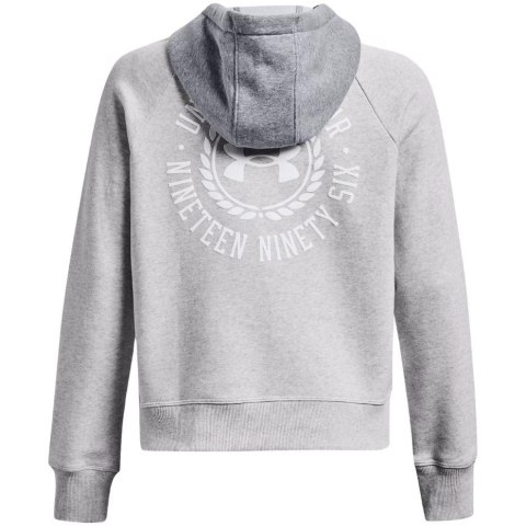 Bluza damska Under Armour Rival Fleece CB Hoodie szara 1373031 014 Under Armour Bluza damska Under Armour Rival Fleece CB Hoodie szara 1373031 014 Under Armour