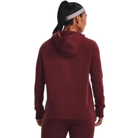 Bluza damska Under Armour Rival Fleece Logo Hoodie bordowa 1356318 690 Under Armour Bluza damska Under Armour Rival Fleece Logo Hoodie bordowa 1356318 690 Under Armour