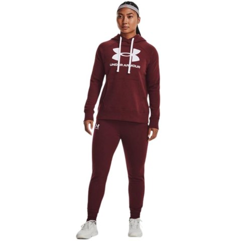 Bluza damska Under Armour Rival Fleece Logo Hoodie bordowa 1356318 690 Under Armour Bluza damska Under Armour Rival Fleece Logo Hoodie bordowa 1356318 690 Under Armour