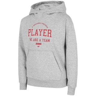 Bluza dla chłopca 4F chłodny jasny szary melanż HJZ22 JBLM006 27M 4F