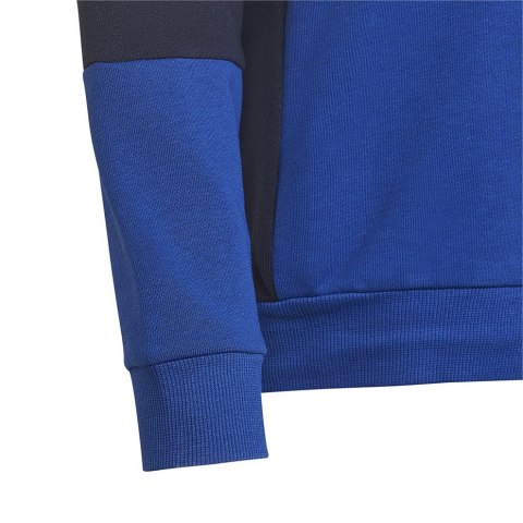 Bluza dla dzieci adidas Colourblock Hoodie biało-niebieska HG6826 Adidas Bluza dla dzieci adidas Colourblock Hoodie biało-niebieska HG6826 Adidas