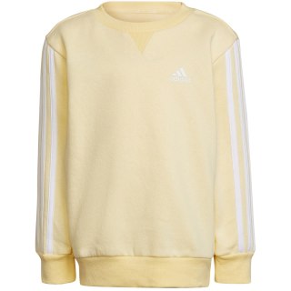 Bluza dla dzieci adidas Essentials 3-Stripes Crewneck żółta HP1273 Adidas
