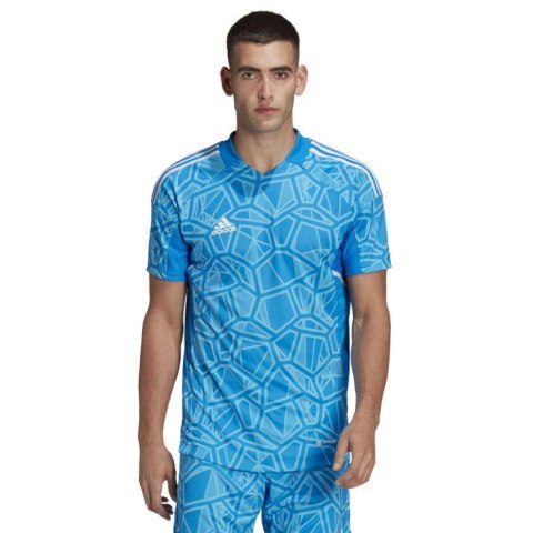 Koszulka męska adidas Condivo 22 Goalkeeper Jersey Short Sleeve niebieska HB1623 Adidas teamwear Koszulka męska adidas Condivo 22 Goalkeeper Jersey Short Sleeve niebieska HB1623 Adidas teamwear