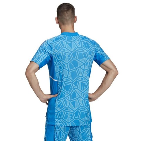 Koszulka męska adidas Condivo 22 Goalkeeper Jersey Short Sleeve niebieska HB1623 Adidas teamwear Koszulka męska adidas Condivo 22 Goalkeeper Jersey Short Sleeve niebieska HB1623 Adidas teamwear