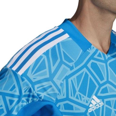 Koszulka męska adidas Condivo 22 Goalkeeper Jersey Short Sleeve niebieska HB1623 Adidas teamwear Koszulka męska adidas Condivo 22 Goalkeeper Jersey Short Sleeve niebieska HB1623 Adidas teamwear