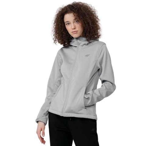 Kurtka damska 4F softshell chłodny jasny szary melanż H4Z22 SFD350 27M 4F Kurtka damska 4F softshell chłodny jasny szary melanż H4Z22 SFD350 27M 4F