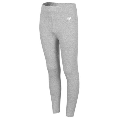 Legginsy dla dziewczynki 4F chłodny jasny szary melanż HJZ22 JLEG001 27M 4F Legginsy dla dziewczynki 4F chłodny jasny szary melanż HJZ22 JLEG001 27M 4F