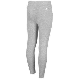 Legginsy dla dziewczynki 4F chłodny jasny szary melanż HJZ22 JLEG001 27M 4F