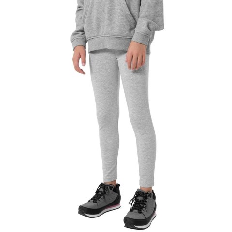 Legginsy dla dziewczynki 4F chłodny jasny szary melanż HJZ22 JLEG001 27M 4F Legginsy dla dziewczynki 4F chłodny jasny szary melanż HJZ22 JLEG001 27M 4F