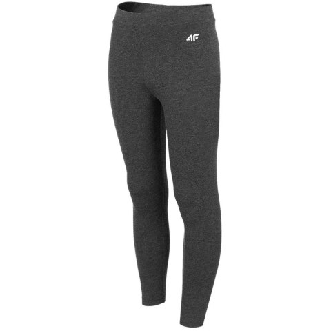 Legginsy dla dziewczynki 4F średni szary melanż HJZ22 JLEG001 24M 4F