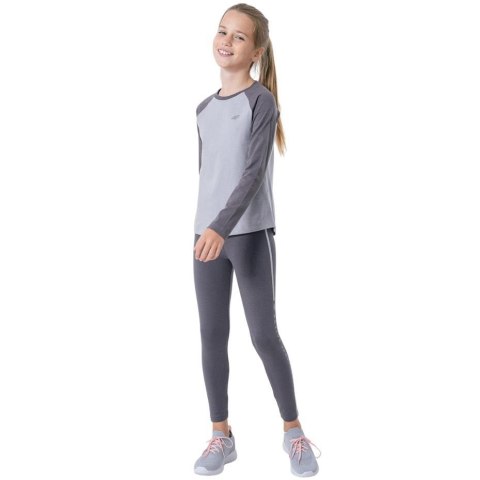 Legginsy dla dziewczynki 4F szare HJZ22 JLEG002 23S 4F