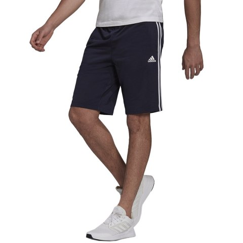 Spodenki męskie adidas Essentials Warm-Up 3-Stripes granatowe H48434 Adidas Spodenki męskie adidas Essentials Warm-Up 3-Stripes granatowe H48434 Adidas