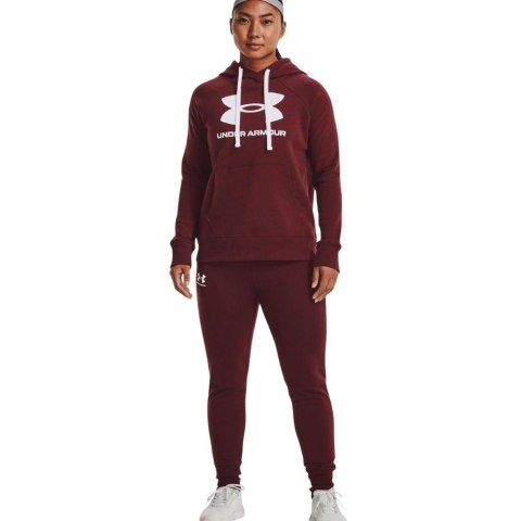 Spodnie damskie Under Armour Rival Fleece bordowe 1356416 690 Under Armour Spodnie damskie Under Armour Rival Fleece bordowe 1356416 690 Under Armour