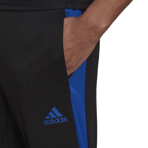Spodnie męskie adidas Tiro Essential czarno-niebieskie HM7920 Adidas Spodnie męskie adidas Tiro Essential czarno-niebieskie HM7920 Adidas