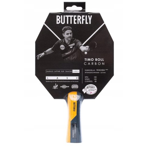 Rakietka Butterfly Timo Boll Carbon FL- wklęsły Butterfly