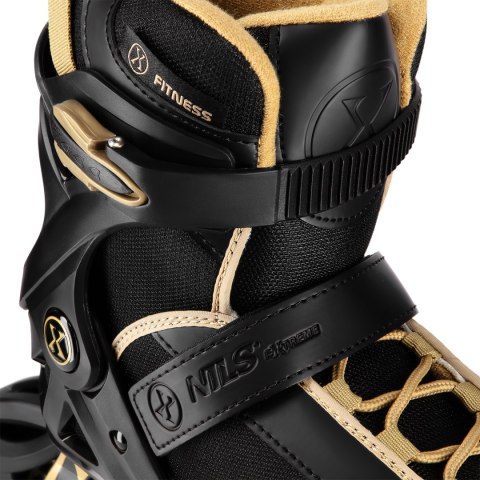 NA22151 ŁYŻWOROLKI ARMOUR CZARNO ZŁOTE ROZM. 44 NILS EXTREME NILS EXTREME