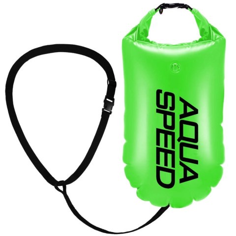 Boja pływacka z pojemnikiem neon zielony Aqua-Speed