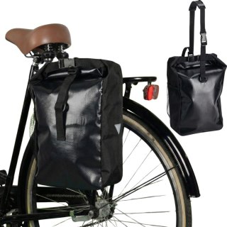 SAKWA TORBA ROWEROWA WODOSZCZELNA TYLNA NA BAGAŻNIK CZARNA 13,5L XQMAX PRO