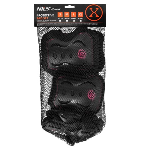 H320 ZESTAW OCHRANIACZY FLY RÓŻOWY ROZM. XL NILS EXTREME NILS EXTREME