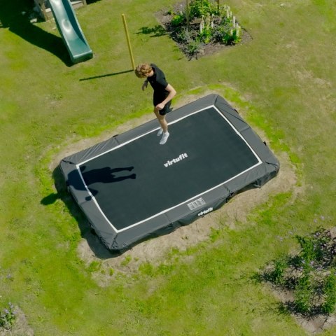 VIRTUFIT TRAMPOLINA OGRODOWA DO WKOPANIA 213 x 305 CM Z SIATKĄ VirtuFit