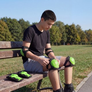 H210 ZESTAW OCHRANIACZY ZIELONY ROZM. M NILS EXTREME NILS EXTREME