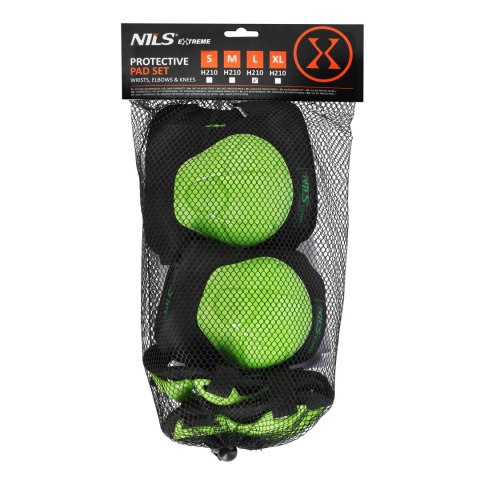 H210 ZESTAW OCHRANIACZY ZIELONY ROZM. S NILS EXTREME NILS EXTREME
