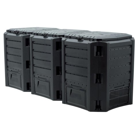 KOMPOSTOWNIK OGRODOWY EKOBAT SEGMENTOWY MODULE COMPOGREEN CZARNY 1200L