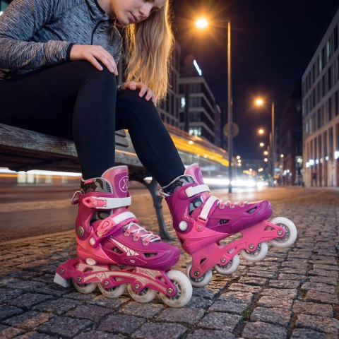 NA1055 ŁYŻWOROLKI BLAZE RÓŻOWE ROZM. S(31-34) NILS EXTREME NILS EXTREME