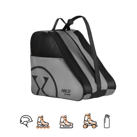 TS110 TORBA NA ROLKI/ŁYŻWY SZARA NILS EXTREME NILS EXTREME