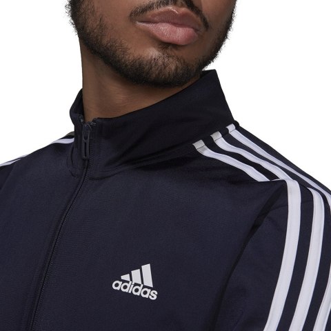 Bluza męska adidas Primegreen Essentials Warm-Up 3-Stripes granatowa H46100 Adidas Bluza męska adidas Primegreen Essentials Warm-Up 3-Stripes granatowa H46100 Adidas
