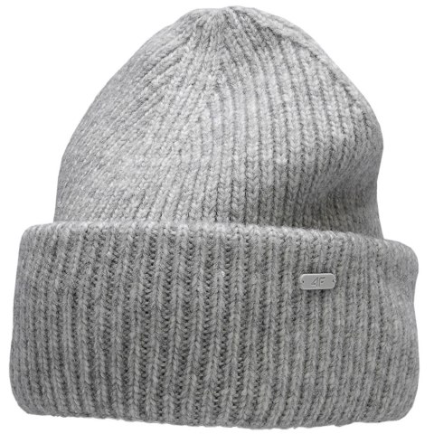 Czapka damska 4F chłodny jasny szary melanż H4Z22 CAD005 27M 4F